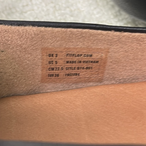 Fitflop Black Leather Allegro Ballerina Flat Size 5 - Picture 9 of 13